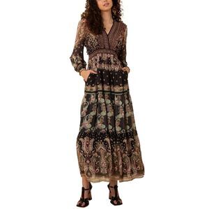 Hale Bob Womens Nylah Silk-Blend Maxi Dress